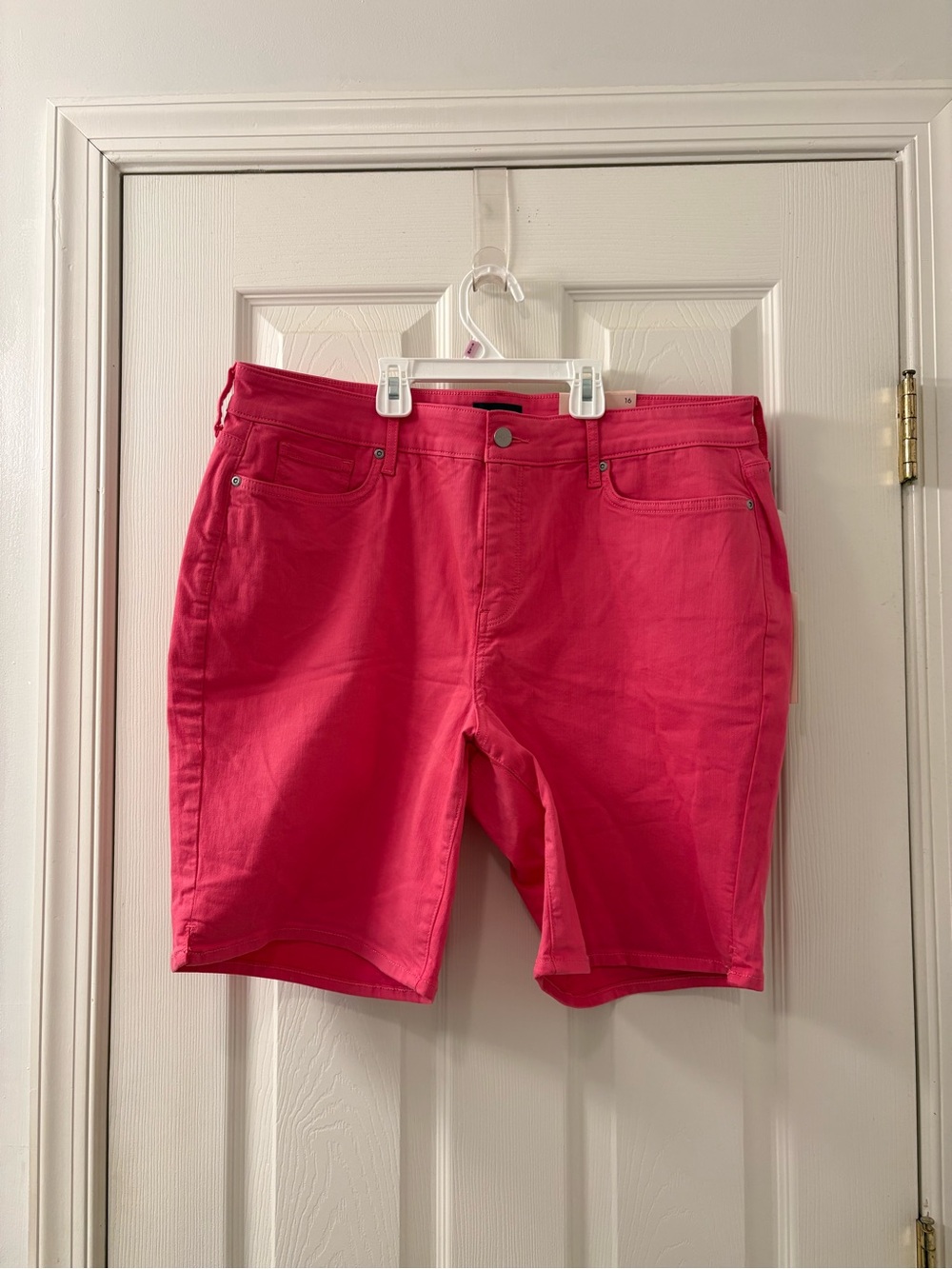 NYDJ Pink Ella Short with Sideseam Slits - Picture 2 of 6